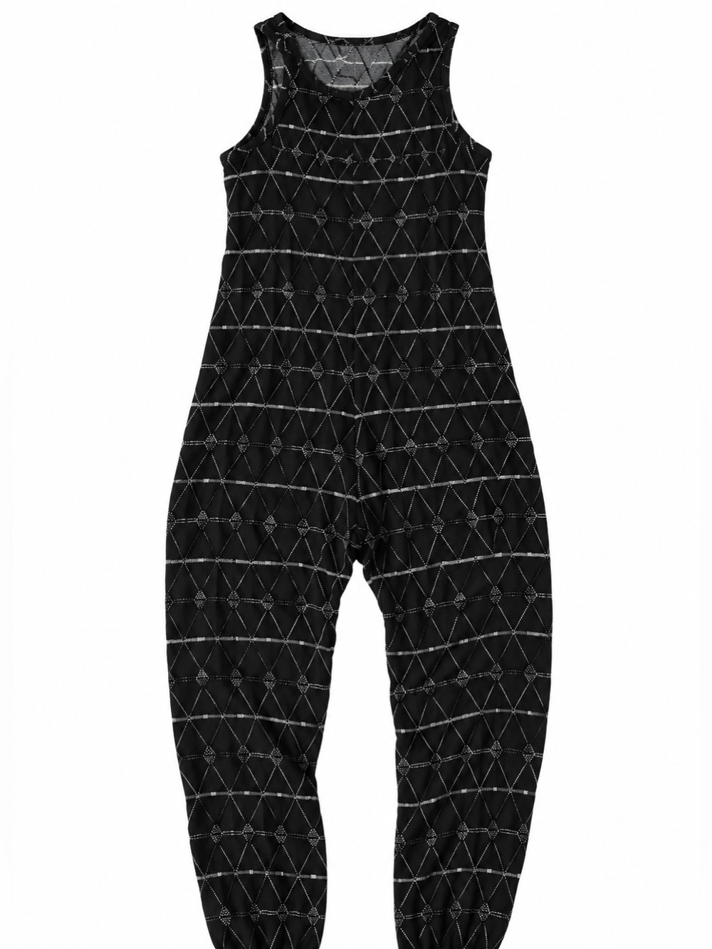 Madewell Black Quilted-Pattern Overalls for women